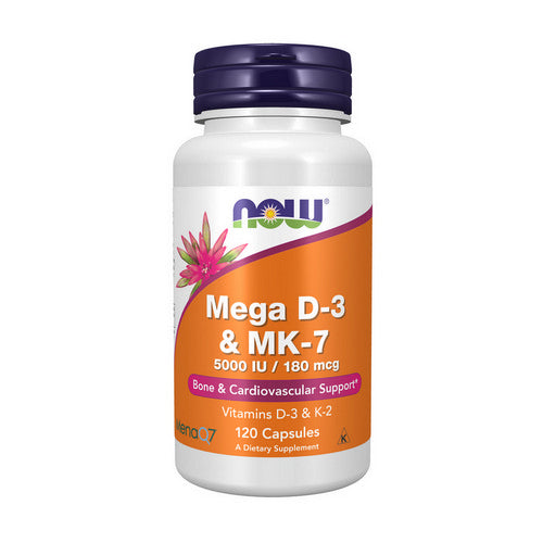 Mega D-3 & MK-7 120 Caps by Now Foods