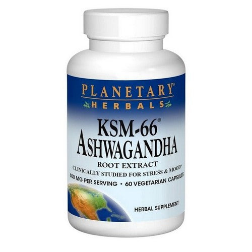 Ksm-66 Ashwagandha Root Extract 60 Veg Caps by Planetary Herbals