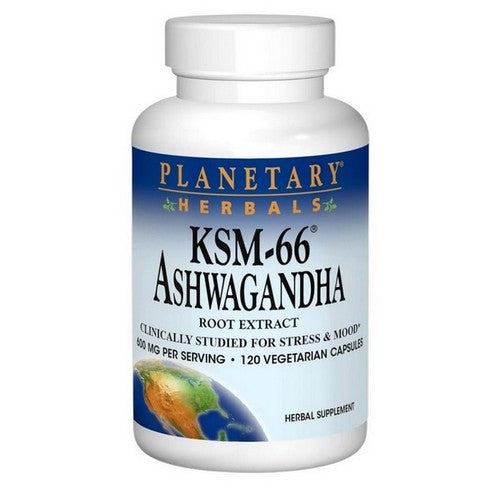 Ksm-66 Ashwagandha Root Extract 120 Veg Caps by Planetary Herbals