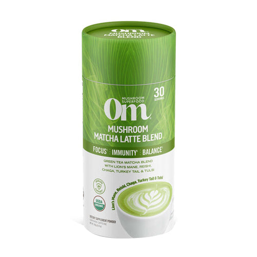 Mushroom Matcha Latte Blend 8.47 Oz by Om Mushrooms