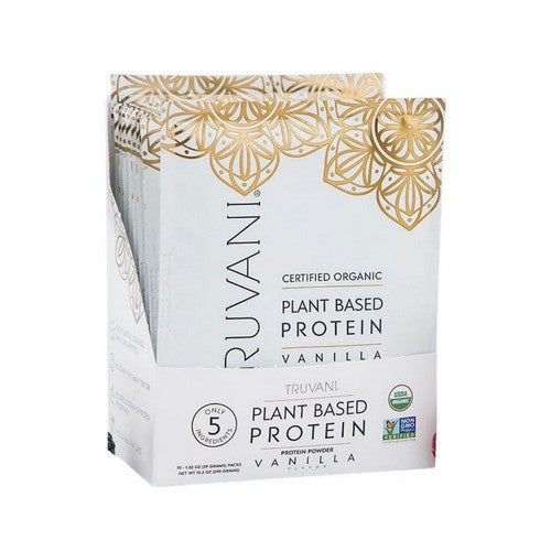 Organic Vanilla Plant Based Protein Powder 10 Packets by Truvani