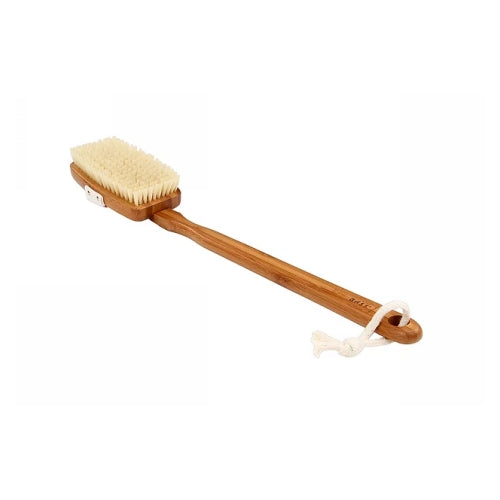 Bamboo Square Style Body Brush with Naural Bristles 1 Count by Bass Brushes