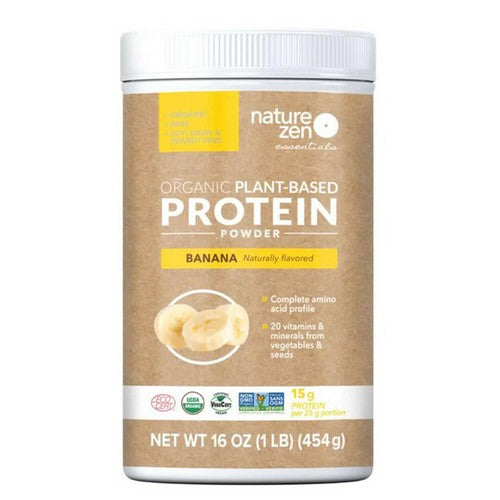 Organic Plant Protein Banana 16 Oz by Nature Zen