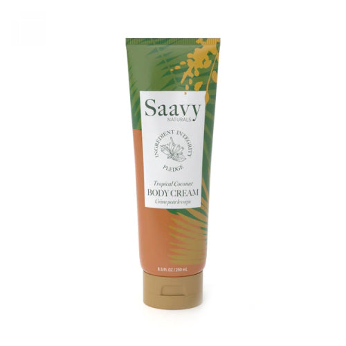 Tropical Coconut Body Cream 8.5 Oz by Saavy Naturals