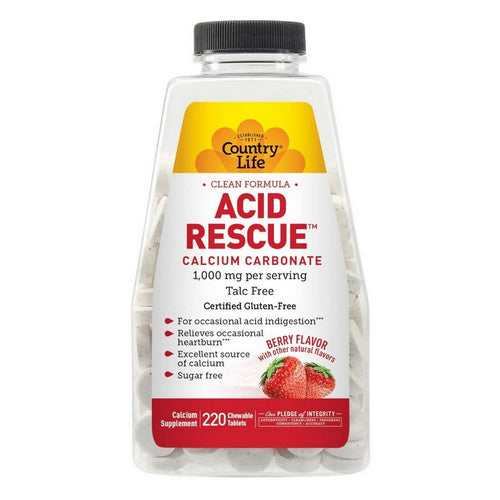 Acid Rescue Berry Chewable 220 Count by Country Life