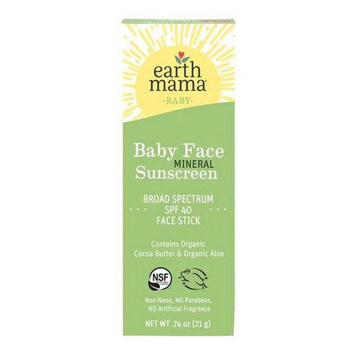Baby Face Sunscreen Stick SPF 40 .74 Oz by Earth Mama Angel Baby