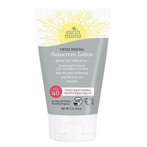 Tinted Mineral Sunscreen SPF 40 3 Oz by Earth Mama Angel Baby