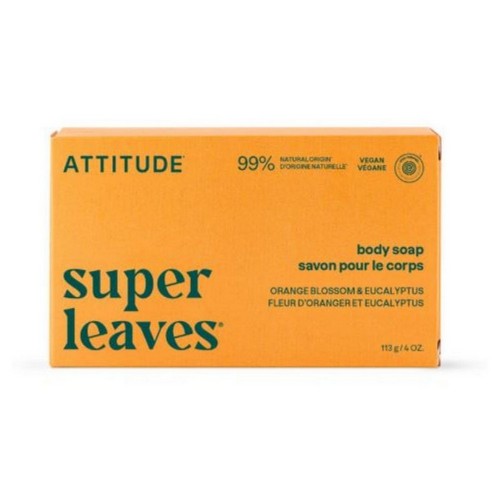Leaves Bar Body Soap Orange Cardamom 4 Oz by Attitude