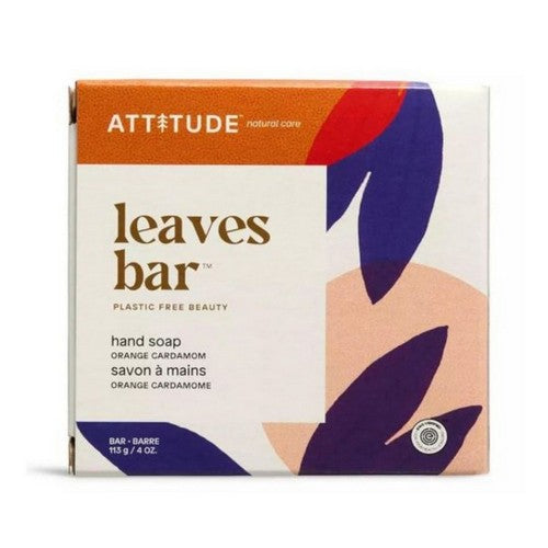 Leaves Bar Hand Soap Orange Cardamom 4 Oz by Attitude