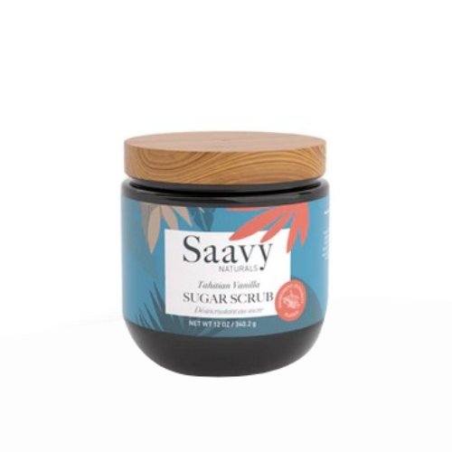 Tahitian Vanilla Sugar Scrub 12 Oz by Saavy Naturals