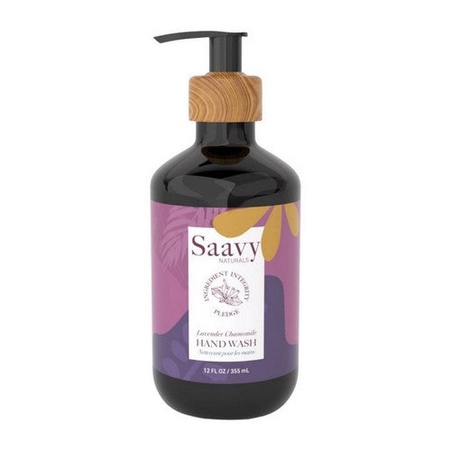 Liquid Hand Soap Lavender Chamomile 12 Oz by Saavy Naturals