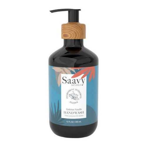 Hand Wash Tahitian Vanilla Liquid 12 Oz by Saavy Naturals