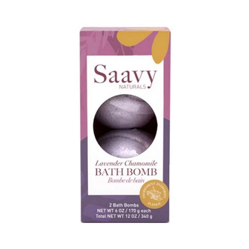 Lavender Chamomile Bath Bomb Duo 12 Oz by Saavy Naturals
