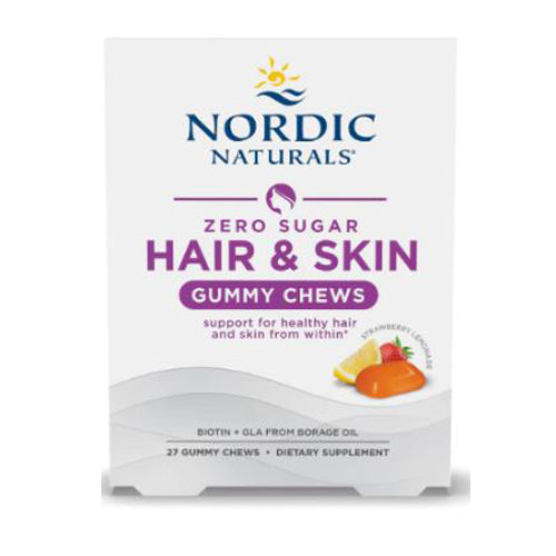 Zero Sugar Hair and Skin Gummy Chews
 27 Count by Nordic Naturals