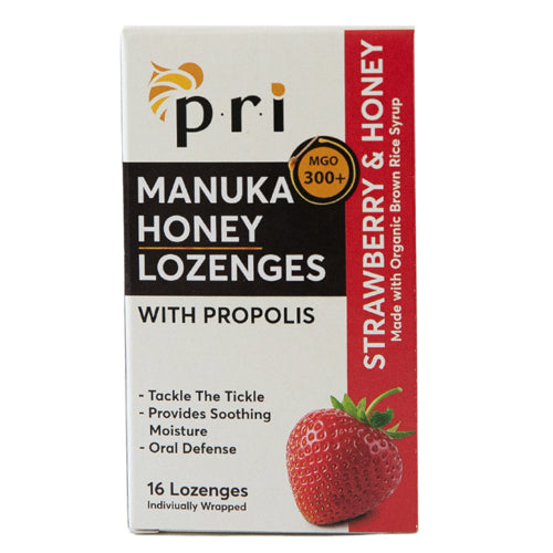 Manuka Propolis Lozenges Strawberry 18 Lozenges by Pacific Resources International