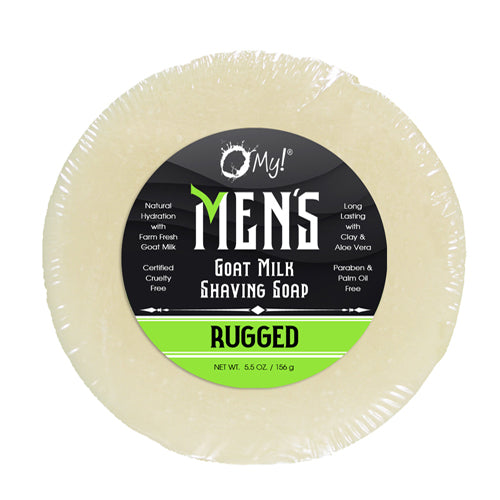 Rugged Shave Soap Puck 5.5 Oz by O MY!