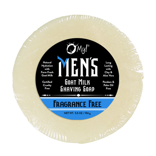 Fragrance Free Shave Soap Puck 5.5 Oz by O MY!