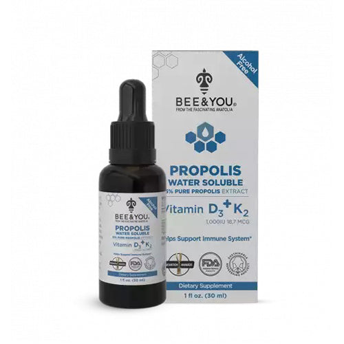 Propolis Water Soluble Vit D3 & K2 1 Oz by Bee & You