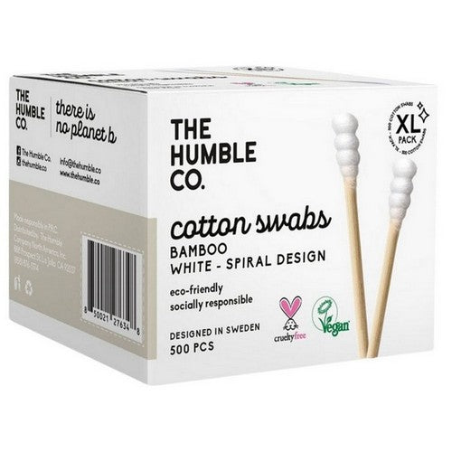 Cotton Swabs White Spiral 500 Counts by The Humble Co