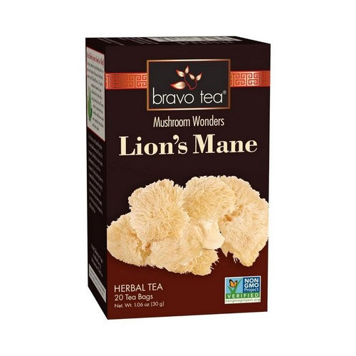 Lion's Mane Mushroom Herbal Tea 20 Bags by Bravo Tea & Herbs