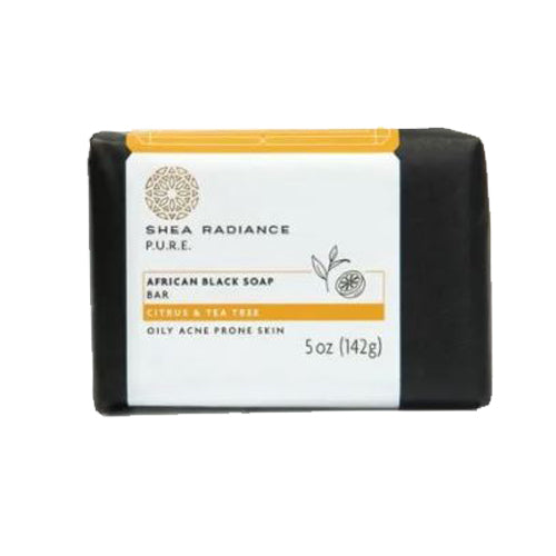 African Black Soap Bar Tea Tree + Citrus 5 Oz by Shea Radiance