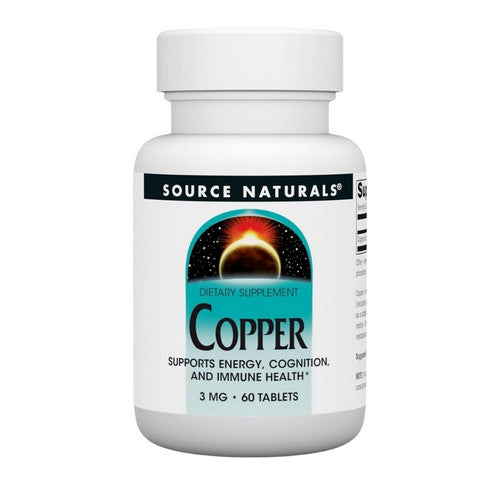 Copper 60 Tabs by Source Naturals