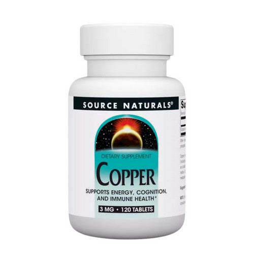 Copper 120 Tabs by Source Naturals