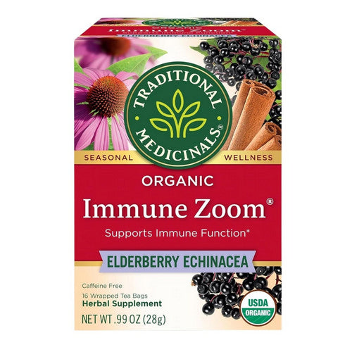 Immune Zoom Elderberry Echinacea 16 Bags by Traditional Medicinals