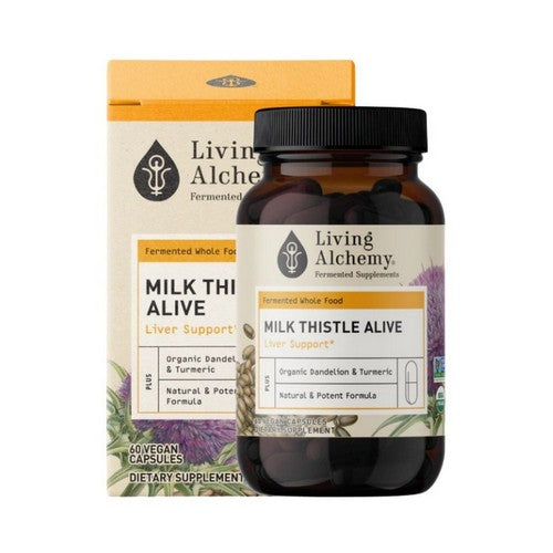 Fermented Milk Thistle Normalises Liver Function And Detoxification 60 Caps by Living Alchemy