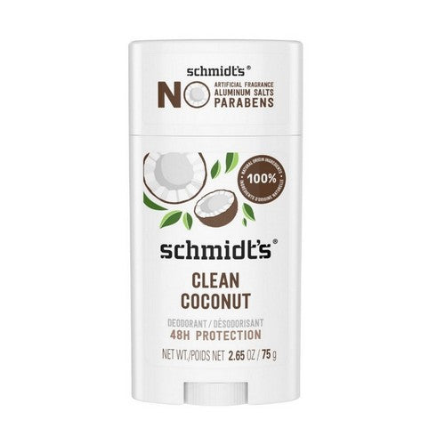 Natural Deodorant Aluminum Free Clean Coconut 2.65 Oz by Schmidts