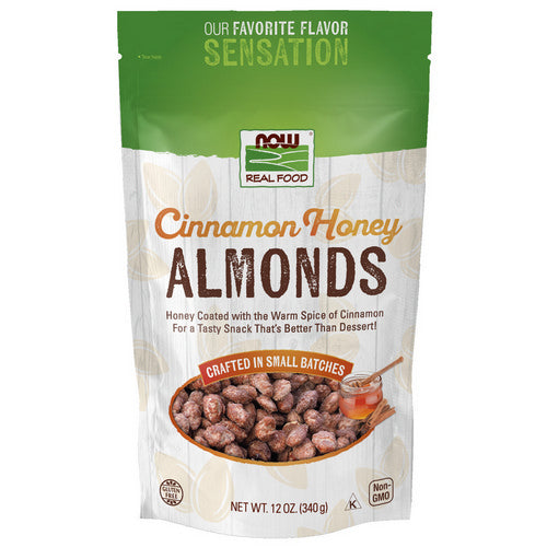 Cinnamon Honey Almonds 12 Oz by Now Foods