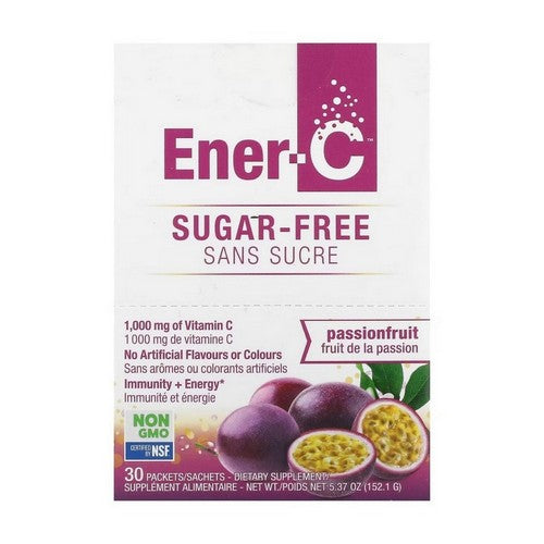 Vitamin C Multivitamin Drink Mix Sugar Free Passion Fruit 30 Packets by Ener-C