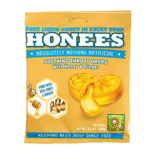 Honey Ginger Drops Natural 20 Count by Honees