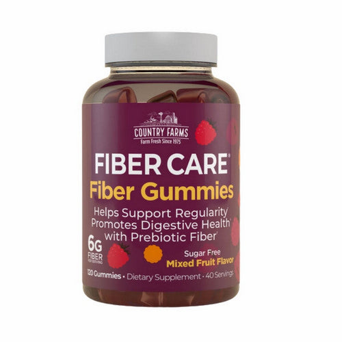 Fibre Care Prebiotic Fibre Gummies Mixed Fruit 120 Count by Country Farms