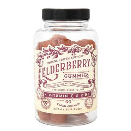 Elderberry Vitamin C Zinc Gummies 60 Count by Roots And Leaves