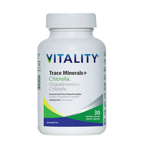 VITALITY Trace Minerals + Chlorella 30 VegCaps by Vitality