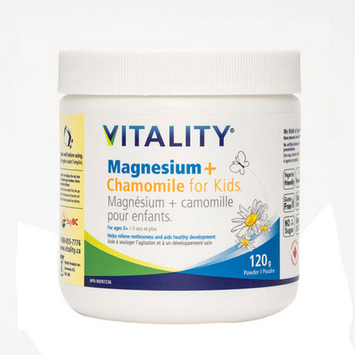 VITALITY Magnesium + Chamomile for Kids Powder 120 Grams by Vitality