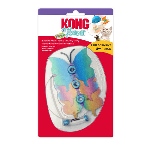KONG Teaser Purrsuit Butterfly Replacement Pack Cat Toy 1 Each/One Size by Kong