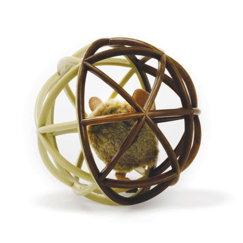 Pet Zone Products Ball of Furry Fury Catnip Toy Yellow, Brown, 1 Each by Pet Zone Products