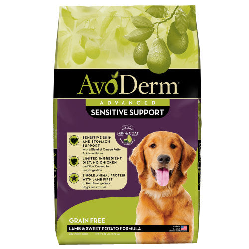 AvoDerm Natural Advanced Sensitive Support Lamb & Sweet Potato Formula Dry Dog Food 1 Each/22 lb by Avoderm