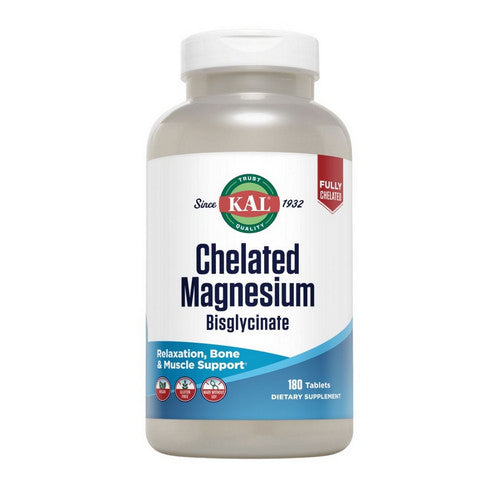 Chelated Magnesium Bisglycinate 180 Tabs by Kal