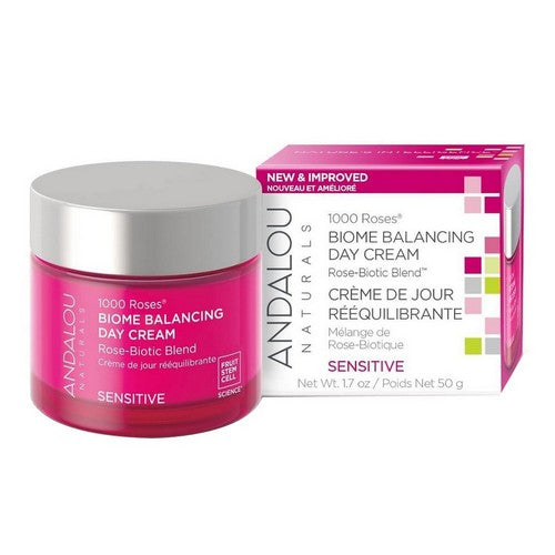 1000 Roses Biome Balancing Day Cream Sensitive 1.7 Oz by Andalou Naturals