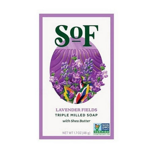 Triple Milled Bar Soap Lavender Fields 1.7 Oz by South Of France Soaps
