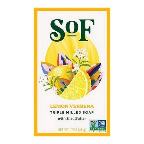 Triple Milled Bar Soap Lemon Verbena 1.7 Oz by South Of France Soaps