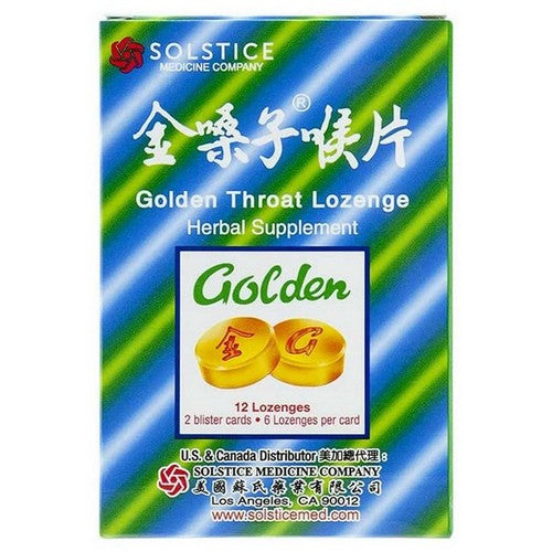 Golden Throat Lozenge Herbal Supplement 12 Count by Golden Throat