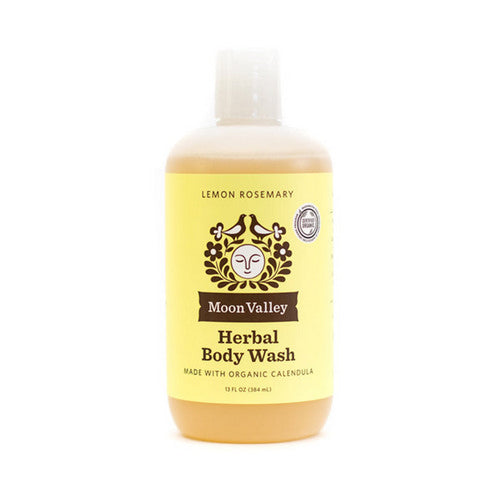 Herbal Body Wash Lemon Rosemary 12.9 Oz by Moon Valley Organics