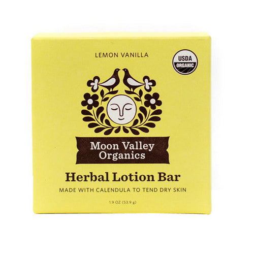 Herbal Lotion Bar Lemon Vanilla 1.9 Oz by Moon Valley Organics