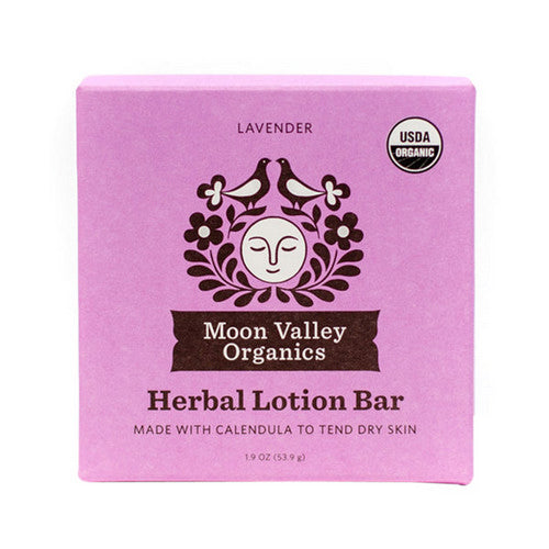 Organics Herbal Lotion Bar In Lavender 1.9 Oz by Moon Valley Organics
