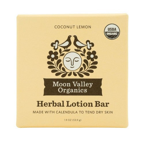 Organics Herbal Lotion Bar Coconut Lemon 1.9 Oz by Moon Valley Organics