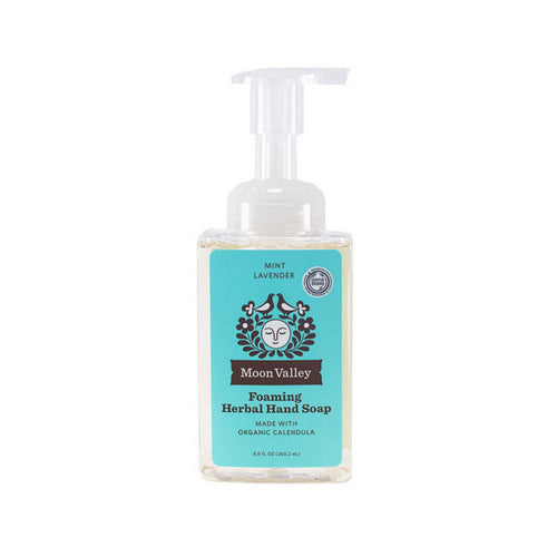 Organics Foaming Herbal Hand Soap Mint Lavender 8.8 Oz by Moon Valley Organics
